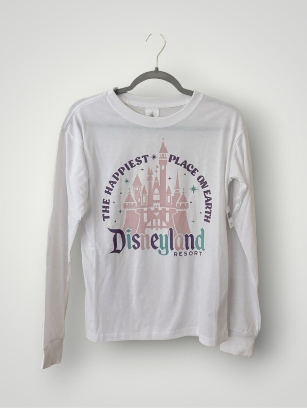 Disney Parks Disneyland Happiest Place on Earth Long Sleeve White Shirt